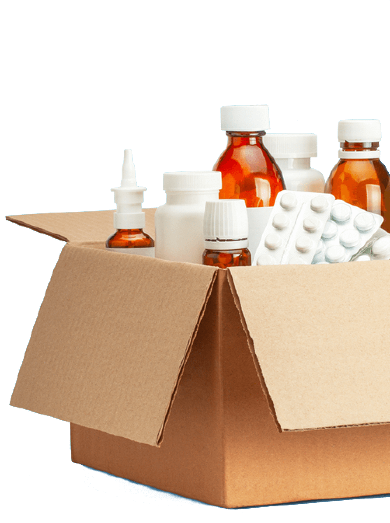 box of prescription medicines